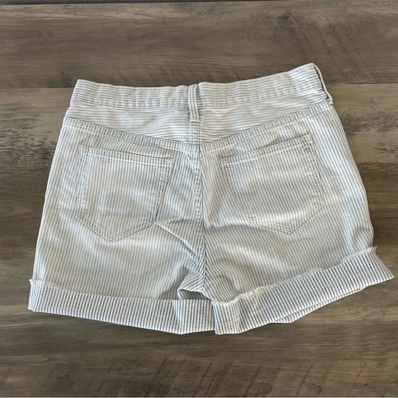 MADEWELL Distressed Boyshorts in Railroad Stripe - Picture 2 of 8